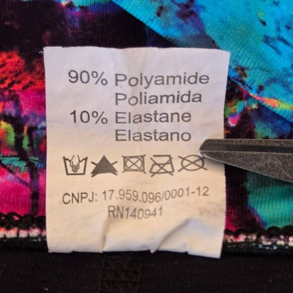 Dona Jo Womens Pink Turquoise Abstract JoJo Fly Skort Size Small - Picture 5 of 9